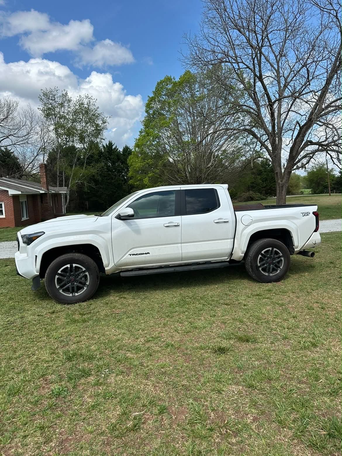 White Toyota Tacoma TRD Sport after an exterior detail